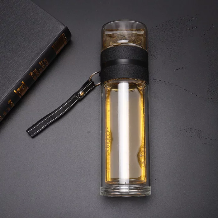 NUFuse - Tea Infuser Bottle: Anti Scalding, Double Layer Glass With Cup - Image 6