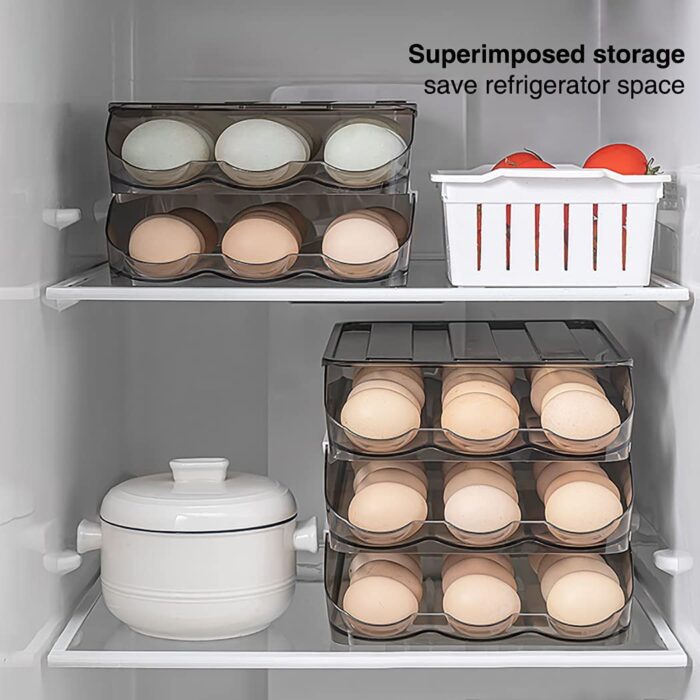 NUEgg™: 3 Layer Rolling Refrigerator Egg Holder - Image 4