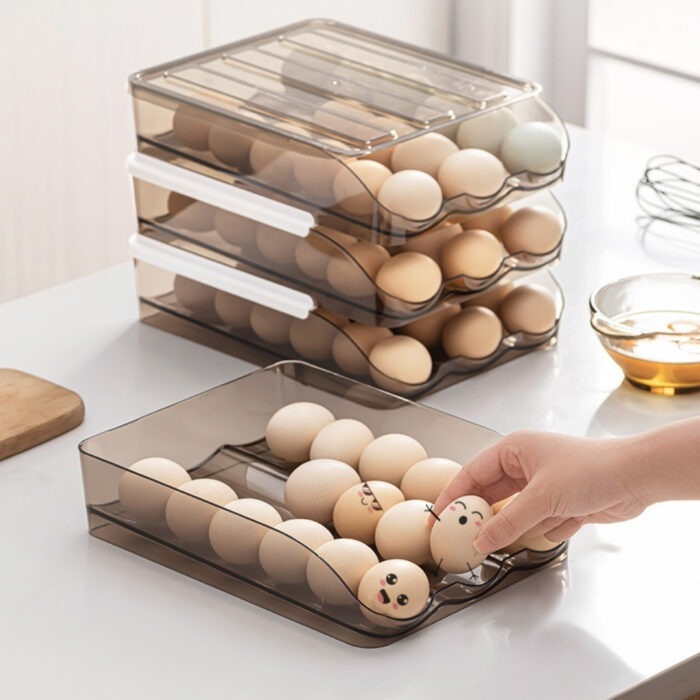 NUEgg™: 3 Layer Rolling Refrigerator Egg Holder - Image 5